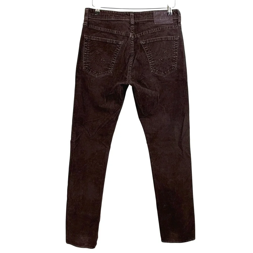 AG Adriano Goldschmied The Everett‎ Slim Straight Corduroy Pants Brown MEN 30x34
